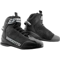 Bogotto Tokyo Perforierte Schwarz Motorrad Schuhe Größe 41
