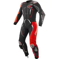 Ixon Demonio Schwarz Rot Weiß 1-Teiler Motorrad Lederkombi Größe L