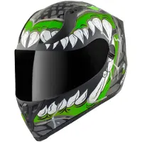 Bogotto V128 Naga Matt Schwarz Grün Integralhelm Größe XL