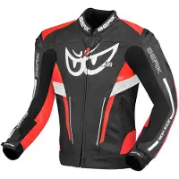 Berik Air-B Motorrad Lederjacke, schwarz/rot, 48