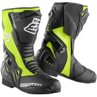 Bogotto Assen Schwarz Neon Gelb Motorrad Stiefel Größe 46
