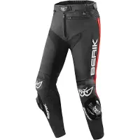 Berik Track Schwarz Rot Motorrad Lederhose Größe 58