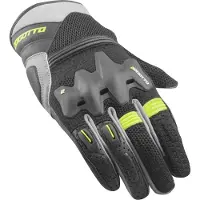 Bogotto Xatran Perforierte Schwarz Grau Neon Gelb Handschuhe Größe XS