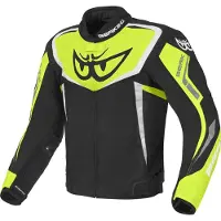 Berik Bad Eye wasserdichte Motorrad Textiljacke, schwarz/weiß/gelb, 50