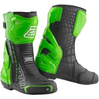 Bogotto Donington Schwarz Grün Motorrad Stiefel Größe 41