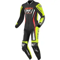 Berik Absolute GP Schwarz Rot Gelb 1-Teiler Motorrad Lederkombi Größe 50