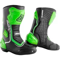 Bogotto Race-X Motorrad Stiefel Schwarz Grün Größe 45