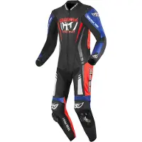 Berik Absolute GP Schwarz Rot Blau 1-Teiler Motorrad Lederkombi Größe 50