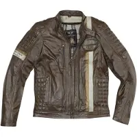 Black-Cafe London Barcelona Braun Motorrad Lederjacke Größe 56