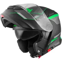 Bogotto V271 Delta Matt Schwarz Grün Klapphelm Größe XS