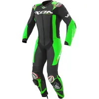 Ixon Vortex 3 Schwarz Grün 1-Teiler Motorrad Lederkombi Größe S