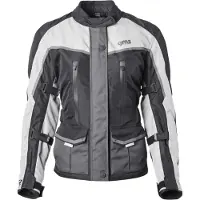 GMS Twister Neo wasserdichte Damen Motorrad Textiljacke, schwarz/grau/weiß, M