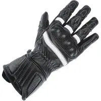 Büse Pit Lane Pro Damen Schwarz Weiß Handschuhe Größe 8