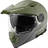 Bogotto FG-102 Duo Grün Fiberglass Klapphelm Größe XS