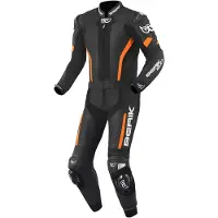 Berik Losail Schwarz Orange 2-Teiler Motorrad Lederkombi Größe 56