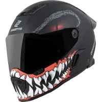 Bogotto Rapto Reptile Helm, schwarz/rot matt, M