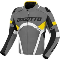 Bogotto Boomerang Wasserdichte Grau Gelb Motorrad Textiljacke Größe S