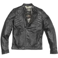 Black-Cafe London Philadelphia Motorrad Lederjacke, schwarz, 54