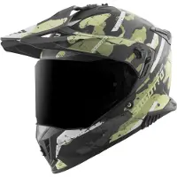 Bogotto FG-601 Sniper Schwarz Grau Grün Fiberglass Enduro Helm Größe L
