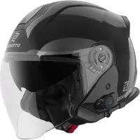 Bogotto H586 BT Solid Schwarz Bluetooth Jethelm Größe XS