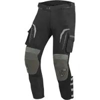 Bogotto Explorer-Z Wasserdichte Schwarz Grün Motorrad Leder-/Textilhose Größe 3XL