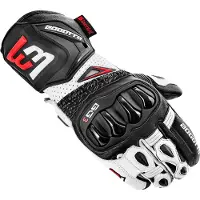 Bogotto Sugello Perforierte Schwarz Weiß Handschuhe Größe M
