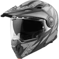 Bogotto FG-102 Safari Fiberglass Enduro Helm Schwarz Grau Größe L