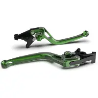 LSL Kupplungshebel BOW L25R mit ABE für BMW F S ST ABS, Ducati Monster Scrambler Multistrada Evo Panigale Hypermotard SP Enduro 749 - 1400 ccm Bj. 2003 - 2019, Farbe Hebel:grün, Farbe Versteller:grün