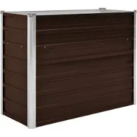 vidaXL Garten-Hochbeet Braun 100 x 40 x 77 cm Verzinkter Stahl