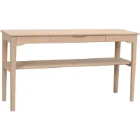 Rowico Home Konsole Markham aus Eiche, skandinavischer Stil mit Schublade, Whitewash, 140x40x75 cm