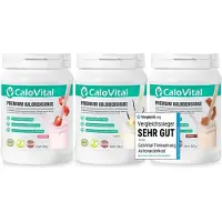 KAP3 Trinknahrung hochkalorisch für Gewichtszunahme | Kohlenhydrate & Eiweiß als Kalorien Shake | Hochdosiert mit Vitaminen 3er Set Vanille-Erdbeere-Schoko