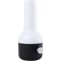 LINDBY LED-Akku-Außentischleuchte Isaline, schwarz, dimmbar