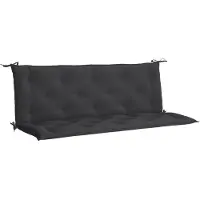 vidaXL Gartenbank-Auflage Schwarz 150x(50+50)x7 cm Oxford-Gewebe