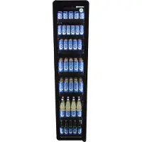 Gastro-Cool - Retro Kühlschrank mit Glastür - Slimcooler - schwarz - GCGD175