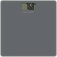 ProfiCare elektrische Personenwaage mit Glasoberfläche | Messbereich 5–180 kg & großem LCD-Display | mit Step-On-Automatik | PC-PW 3122 grau