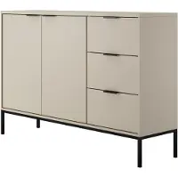 Petits-meubles Buffet Seattle mit 3 Schubladen und 2 Türen, Kaschmir, 150cm