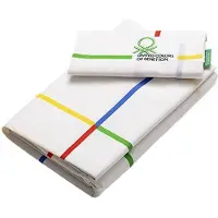 Benetton - 3-teiliges Bettwäscheset (Spannbettlaken 90 x 200 + 30 cm, Arbeitsplatte 160 x 240 cm, Kissenbezug 45 x 110 cm)