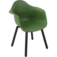 Lesli Living Design-Stuhl im 4er-Set "Montreux" grün/anthrazit