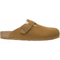 Birkenstock Unisex Boston VL Corduroy Teddy Shearling Suede Fur Corduroy Cork Brown Narrow-Schuhgröße 43