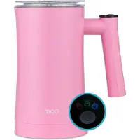 Moa Elektrischer Milchaufschäumer - 3-in-1 - Praktischer Milchschäumer - 330 ML - Für Cappuccino - Milchquirl - Rosa