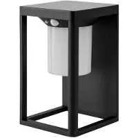 LUCANDE Tilena Solarzelle Wandleuchte W/Sensor Schwarz - , Tilena, Schwarz, für Balkon, Aluminium, Modern