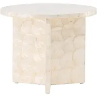 Ebuy24 Smögen Beistelltisch Ø40 cm beige.