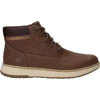 SKECHERS Wasserdichte Garlan Deno-Stiefel mit entspannter Passform, Braun 44 EU