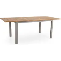 Brafab Lyon Ausziehtisch Aluminium/Teak