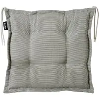 Brafab Sitzkissen Florina für Gartenstühle, aus Dralon-Stoff, modern, grau, mit Bändern, 41x41 cm