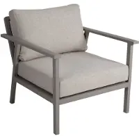 Brafab Gartensessel Samvaro Big aus Aluminium und Olefin-Stoff, modern, Beige Sand, inkl. Kissen