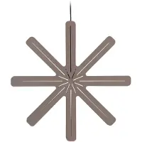 Ebuy24 Säfsen Weihnachtsstern mit Licht Stahl Ø60 cm Pendelleuchte mocca.