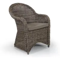 Brafab Gartenstuhl Paulina von aus Kunst-Rattan mit Kissen, klassisch, braun, gepolstert