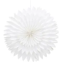 Ebuy24 Storlien Weihnachtsstern mit Licht Papier Ø80 cm Pendelleuchte weiß.