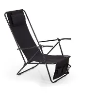 Brafab Gartenliegestuhl Colorado von aus Aluminium, klassisches Design, schwarz, robust und pflegeleicht